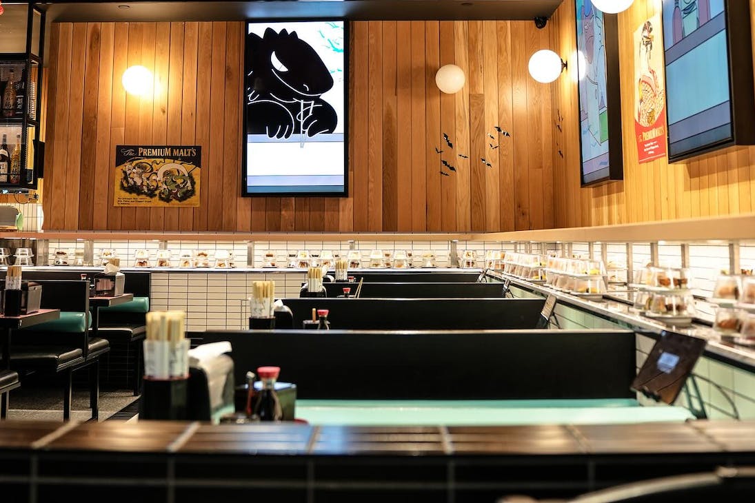 A sushi train restaurant in Perth